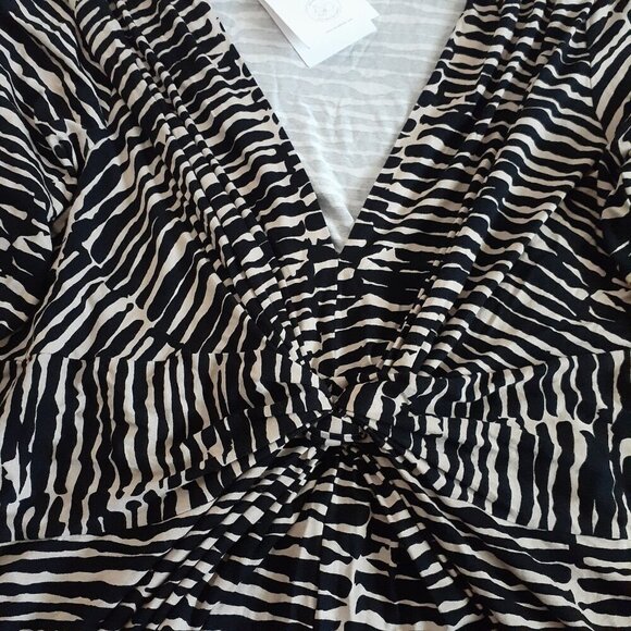 Seraphine Curve NWT Women's Maternity Size 22 Jersey Knot Zebra Print Dress - Picture 12 of 15